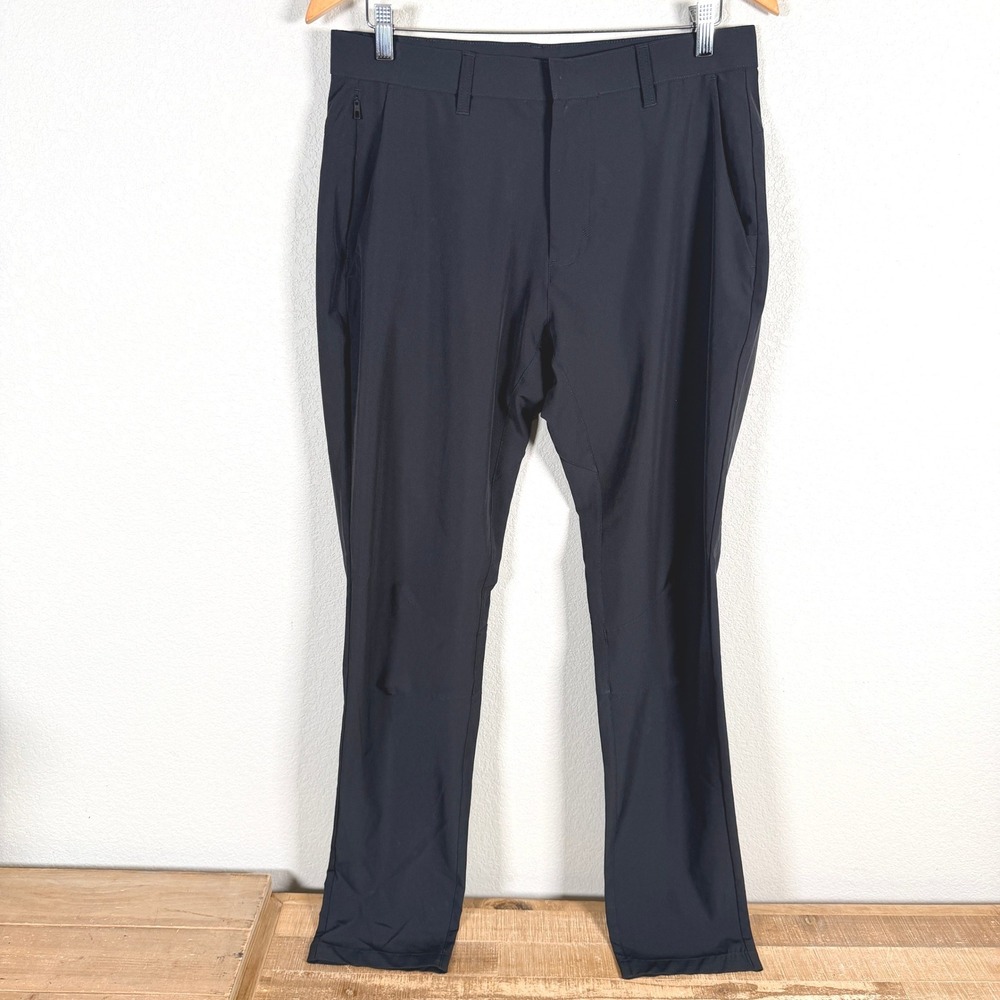 Fabletics The Don Slim Fit Performance Pants Mens 33x32 Black Stretch Tapered